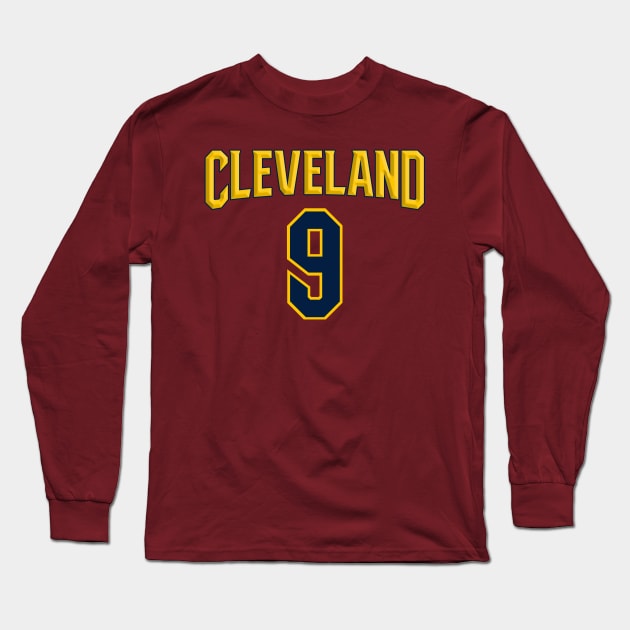 Cleveland No. 9 Long Sleeve T-Shirt by Aine Creative Designs